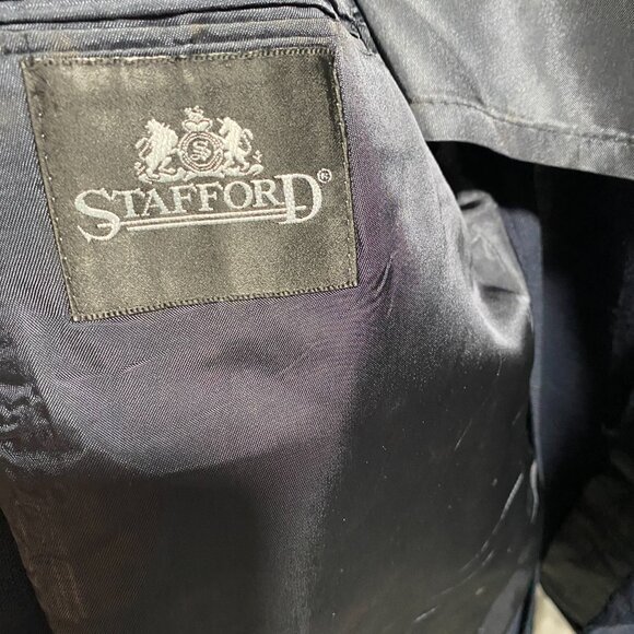 Stafford blazer sport coat jacket navy gold buttons - Picture 4 of 7